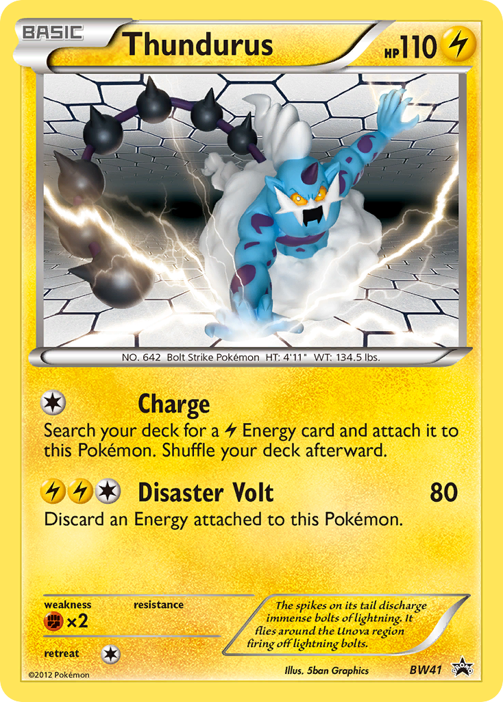 Thundurus - BW Black Star Promos - #BW41 - Pokemon TCG card