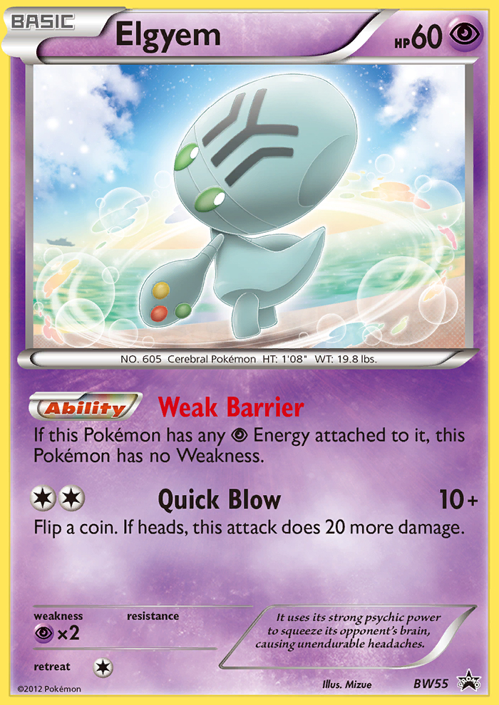 Elgyem - BW Black Star Promos - #BW55 - Pokemon TCG card