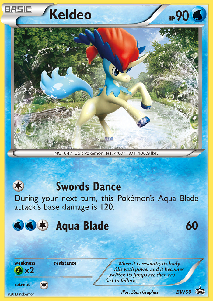 Keldeo - BW Black Star Promos - #BW60 - Pokemon TCG card