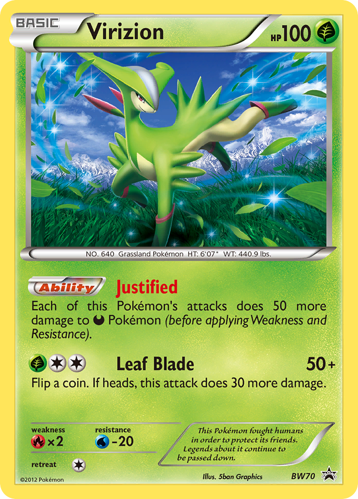 Virizion - BW Black Star Promos - #BW70 - Pokemon TCG card