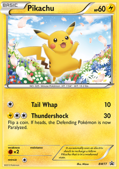 Pikachu #BW77 Pikachu - BW Black Star Promos - #BW77 - Pokemon TCG card