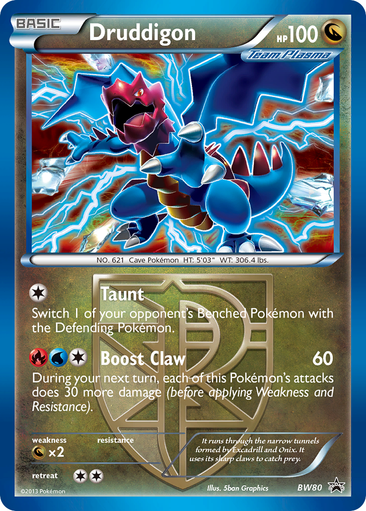 Druddigon - BW Black Star Promos - #BW80 - Pokemon TCG card