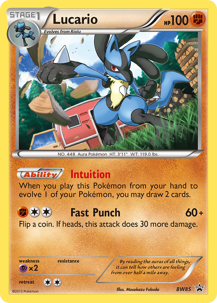 Lucario - BW Black Star Promos - #BW85 - Pokemon TCG card