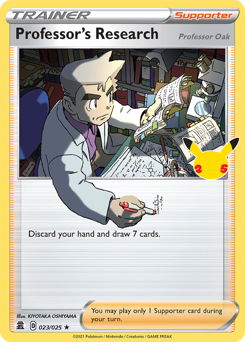 Professor's Research (Professor Oak) - Celebrations - #23 - Pokemon TCG card