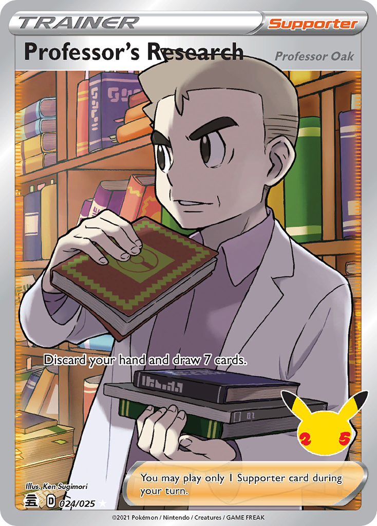 Professor's Research (Professor Oak) - Celebrations - #24 - Pokemon TCG card
