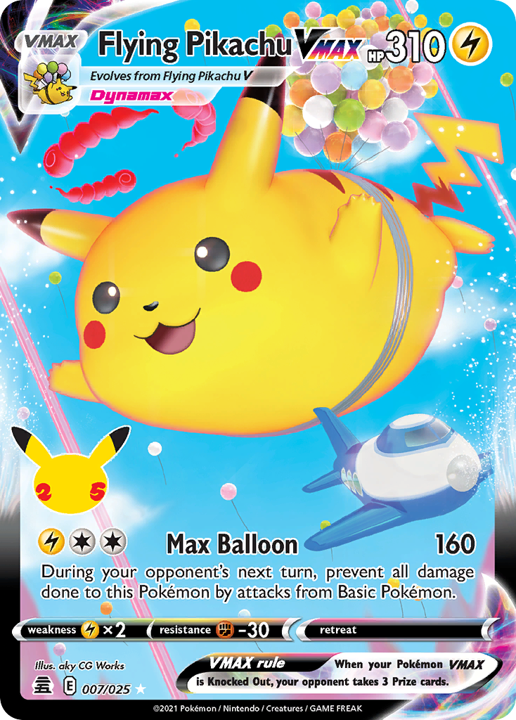 Flying Pikachu VMAX - Celebrations - #7 - Pokemon TCG card
