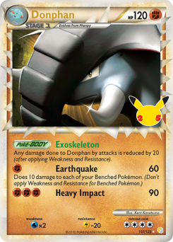 Donphan #107 Donphan - Celebrations: Classic Collection - #107 - Pokemon TCG card