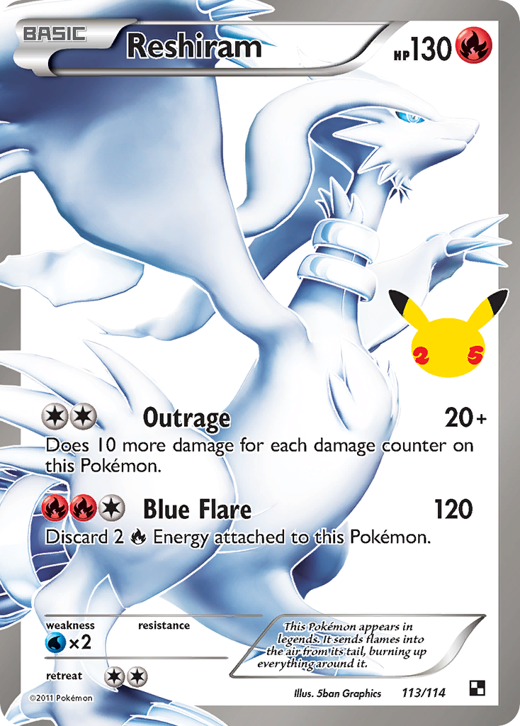 Reshiram - Celebrations: Classic Collection - #113 - Pokemon TCG card