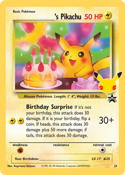 _____'s Pikachu #24 _____'s Pikachu - Celebrations: Classic Collection - #24 - Pokemon TCG card