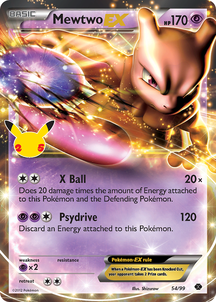 Mewtwo-EX - Celebrations: Classic Collection - #54 - Pokemon TCG card