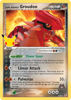 Team Magma's Groudon #9 Team Magma's Groudon - Celebrations: Classic Collection - #9 - Pokemon TCG card