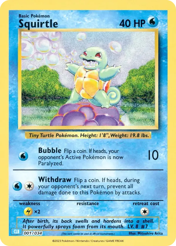Squirtle - Pokémon TCG Classic - Blastoise - #001 - Pokemon TCG card