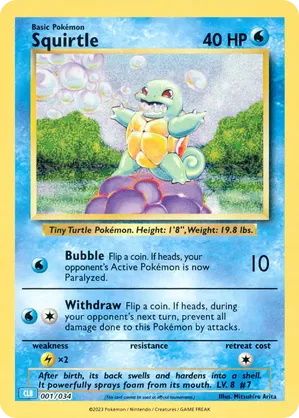 Squirtle #001 Squirtle - Pokémon TCG Classic - Blastoise - #001 - Pokemon TCG card