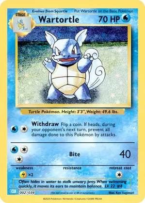 Wartortle #002 Wartortle - Pokémon TCG Classic - Blastoise - #002 - Pokemon TCG card
