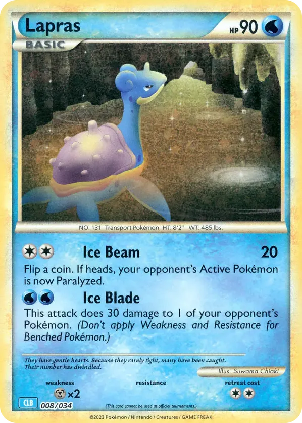 Lapras - Pokémon TCG Classic - Blastoise - #008 - Pokemon TCG card