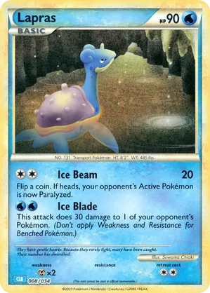 Lapras #008 Lapras - Pokémon TCG Classic - Blastoise - #008 - Pokemon TCG card