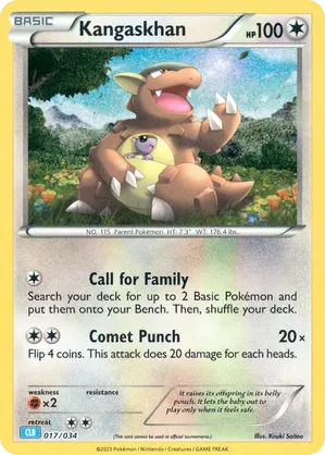 Kangaskhan #017 Kangaskhan - Pokémon TCG Classic - Blastoise - #017 - Pokemon TCG card