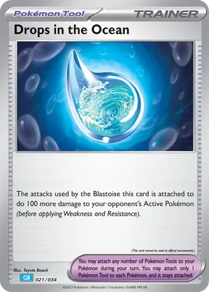 Drops in the Ocean - Pokémon TCG Classic - Blastoise - #021 - Pokemon TCG card