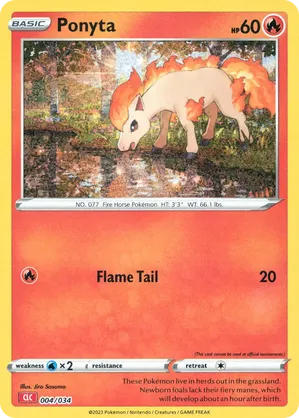 Ponyta #004 Ponyta - Pokémon TCG Classic - Charizard - #004 - Pokemon TCG card