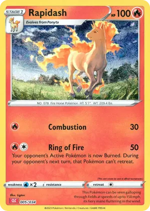 Rapidash #005 Rapidash - Pokémon TCG Classic - Charizard - #005 - Pokemon TCG card