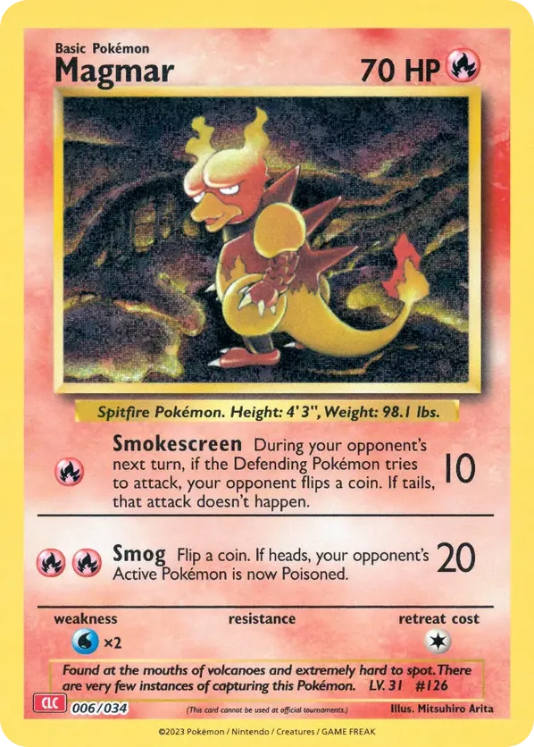 Magmar - Pokémon TCG Classic - Charizard - #006 - Pokemon TCG card