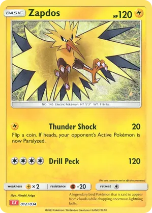 Zapdos - Pokémon TCG Classic - Charizard - #012 - Pokemon TCG card
