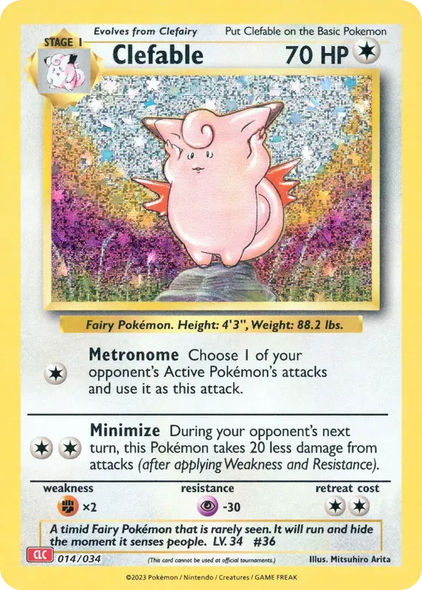 Clefable - Pokémon TCG Classic - Charizard - #014 - Pokemon TCG card