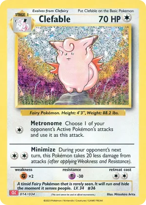 Clefable - Pokémon TCG Classic - Charizard - #014 - Pokemon TCG card