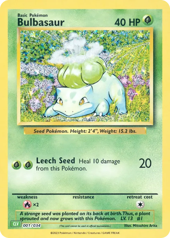 Bulbasaur - Pokémon TCG Classic - Venusaur - #001 - Pokemon TCG card