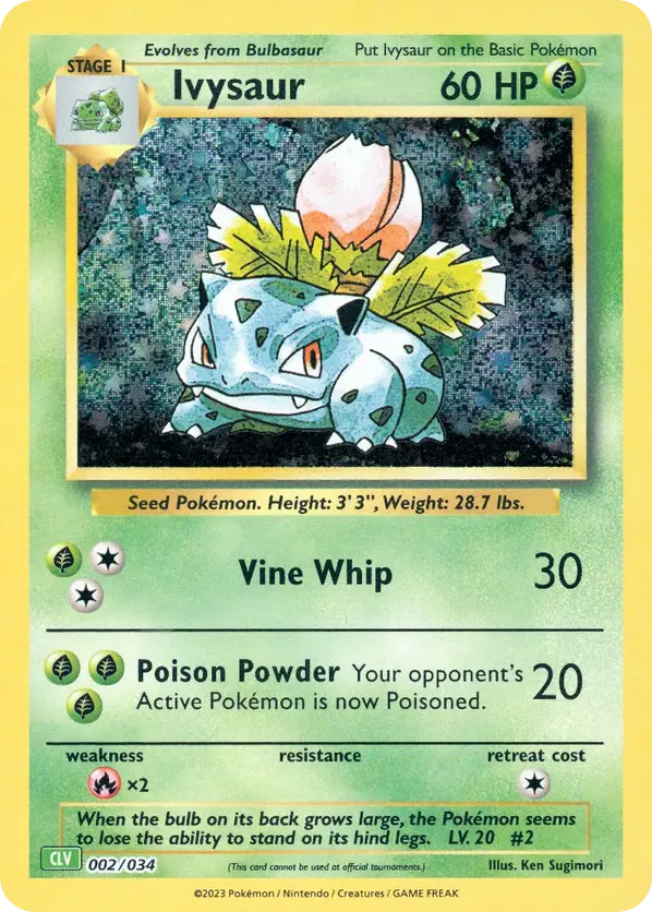 Ivysaur - Pokémon TCG Classic - Venusaur - #002 - Pokemon TCG card