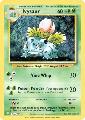 Ivysaur #002 Ivysaur - Pokémon TCG Classic - Venusaur - #002 - Pokemon TCG card