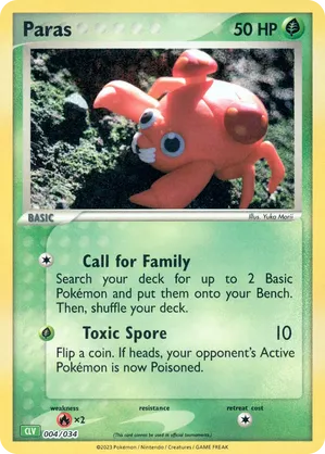 Paras #004 Paras - Pokémon TCG Classic - Venusaur - #004 - Pokemon TCG card