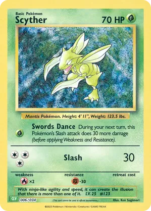 Scyther #006 Scyther - Pokémon TCG Classic - Venusaur - #006 - Pokemon TCG card