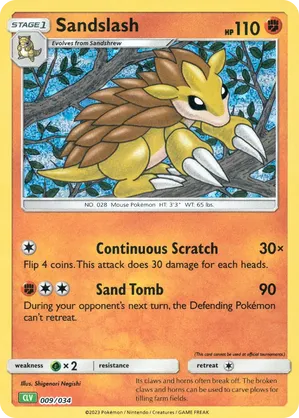 Sandslash #009 Sandslash - Pokémon TCG Classic - Venusaur - #009 - Pokemon TCG card