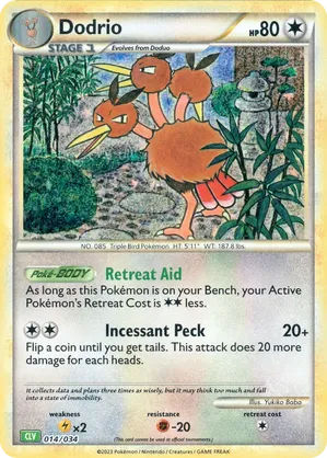 Dodrio #014 Dodrio - Pokémon TCG Classic - Venusaur - #014 - Pokemon TCG card