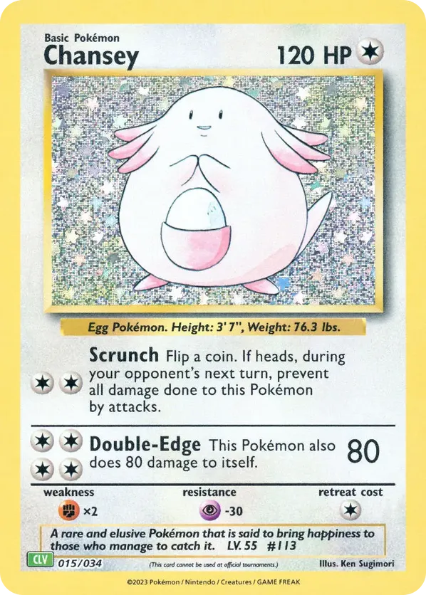 Chansey - Pokémon TCG Classic - Venusaur - #015 - Pokemon TCG card