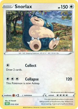 Snorlax - Pokémon TCG Classic - Venusaur - #016 - Pokemon TCG card