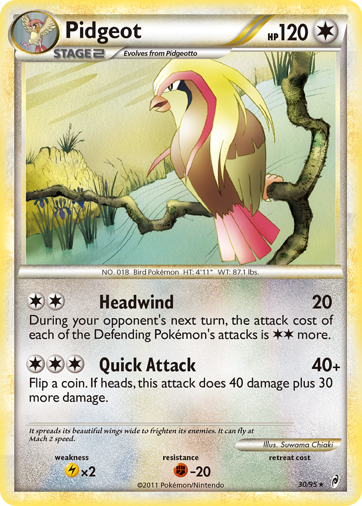 Pidgeot - Call of Legends - #30 - Pokemon TCG card