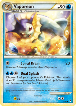 Vaporeon #52 Vaporeon - Call of Legends - #52 - Pokemon TCG card