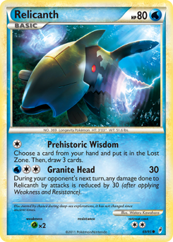 Relicanth - Call of Legends - #69 - Pokemon TCG card