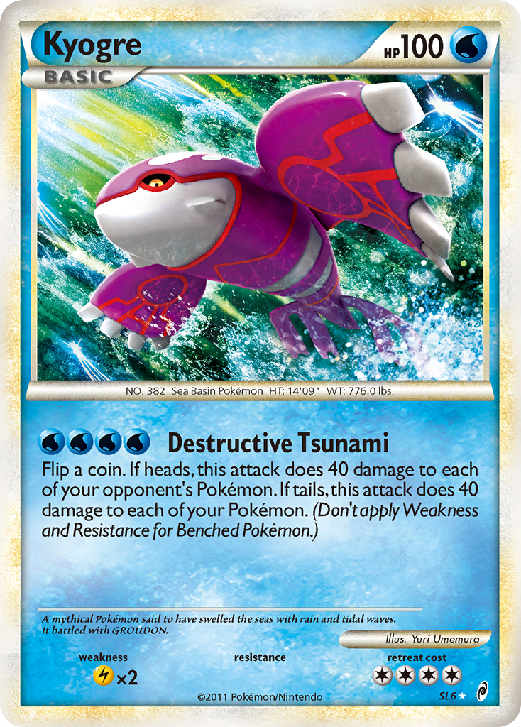 Kyogre - Call of Legends - #SL6 - Pokemon TCG card