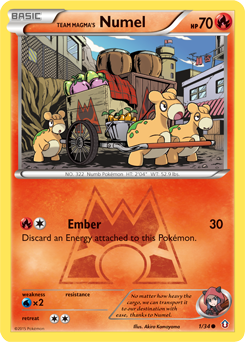 Team Magma's Numel #1 Team Magma's Numel - Double Crisis - #1 - Pokemon TCG card