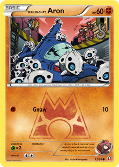 Team Magma's Aron - Double Crisis - #12 - Pokemon TCG card
