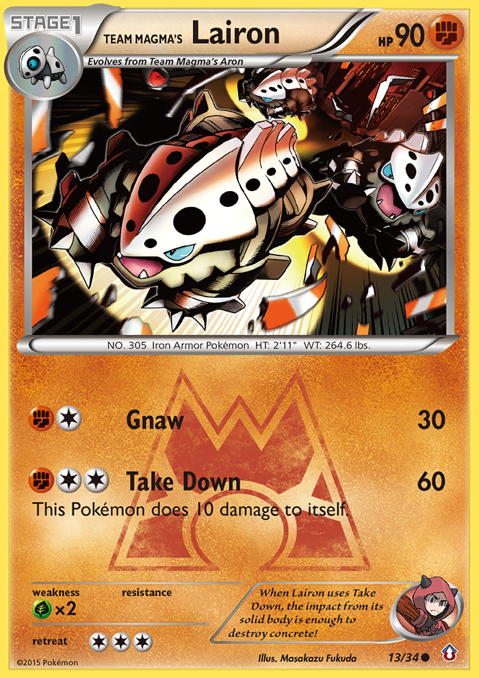 Team Magma's Lairon - Double Crisis - #13 - Pokemon TCG card