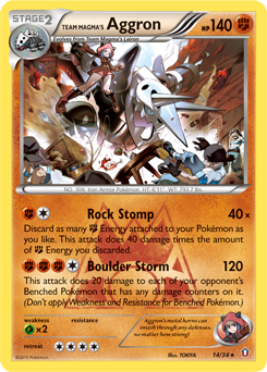 Team Magma's Aggron #14 Team Magma's Aggron - Double Crisis - #14 - Pokemon TCG card