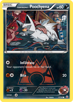 Team Magma's Poochyena #17 Team Magma's Poochyena - Double Crisis - #17 - Pokemon TCG card