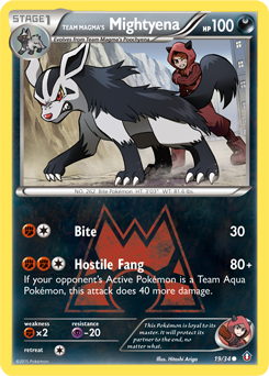 Team Magma's Mightyena #19 Team Magma's Mightyena - Double Crisis - #19 - Pokemon TCG card