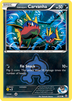 Team Aqua's Carvanha - Double Crisis - #20 - Pokemon TCG card