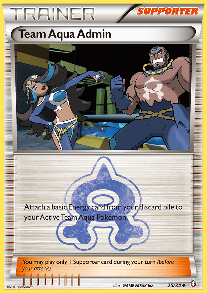 Team Aqua Admin - Double Crisis - #25 - Pokemon TCG card