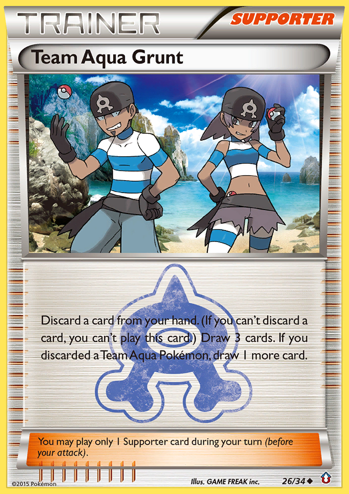 Team Aqua Grunt - Double Crisis - #26 - Pokemon TCG card